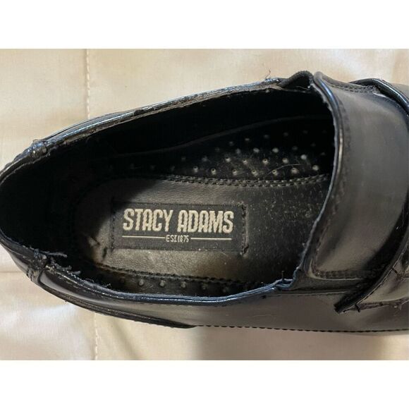 Stacy Adams Young Mans Leather Dress Shoes size 4 M - Picture 4 of 9